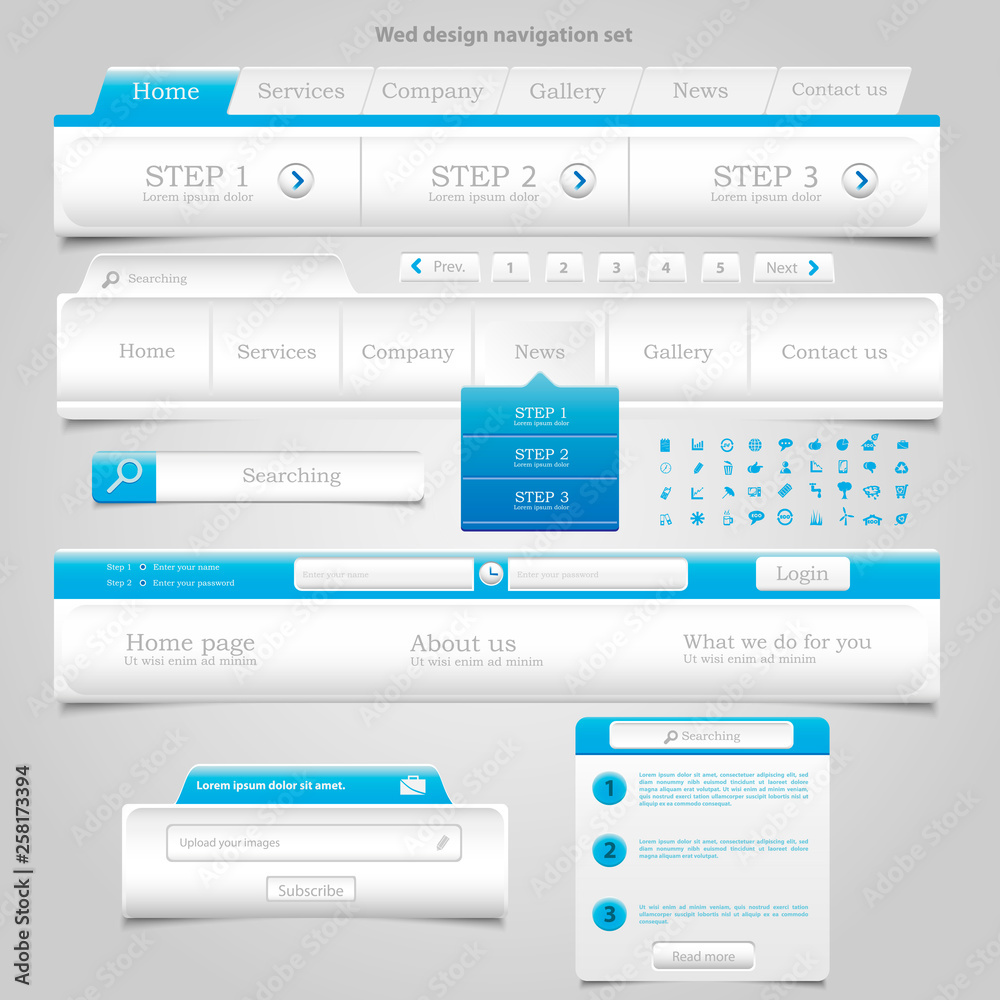 Web Design Element Frame Template