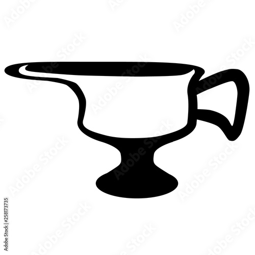 Gravy boat flat illustration on white