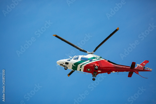 helicopter in flight