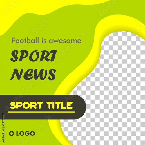 Social Media Sport Post Template Design Vector