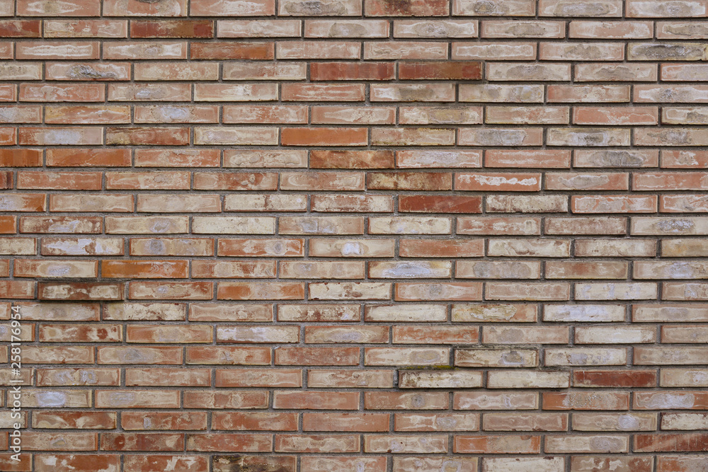 Old red brick wall background texture close up Old red brick wall background texture close up