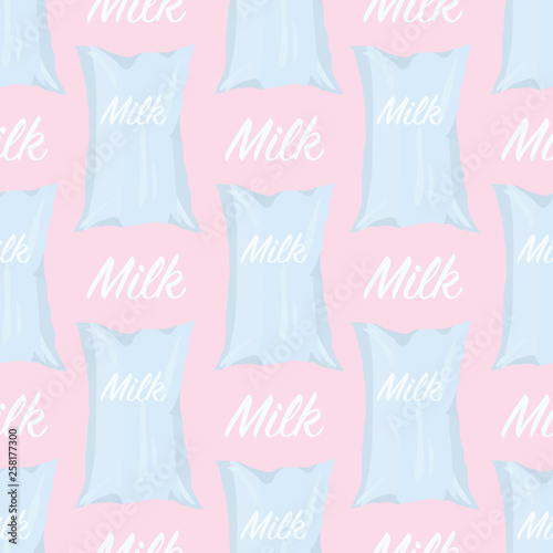 milk seamless pattern
