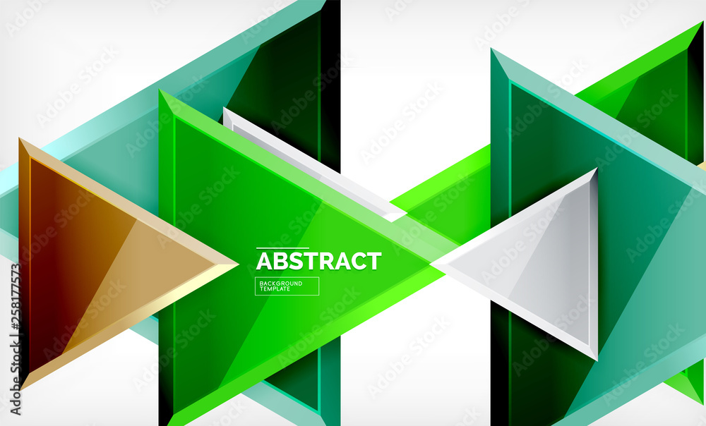 Flying triangles compostion geometric background Flying triangles compostion geometric background
