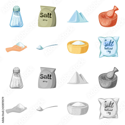 Vector design of cooking and sea sign. Collection of cooking and baking   vector icon for stock.