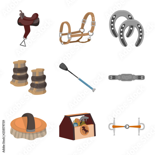 Vector design of horseback and equestrian icon. Collection of horseback and horse  stock vector illustration.