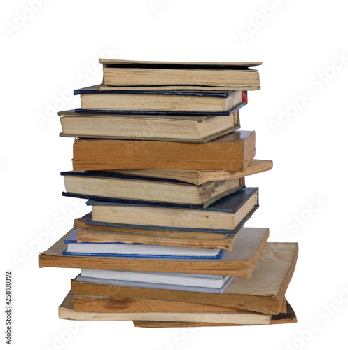 A stack of dusty shabby books