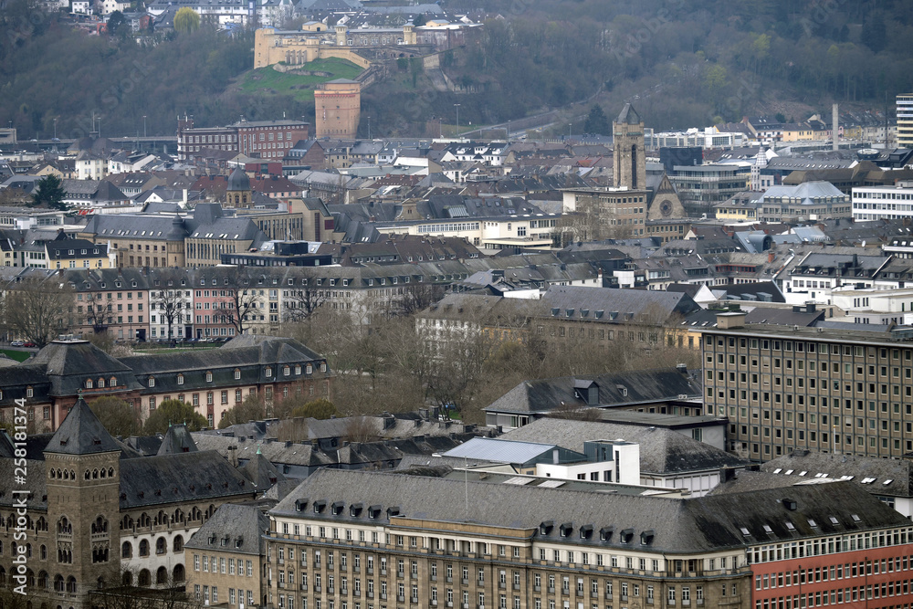 Stadtansicht Koblenz Ausschnitt - Stockfoto