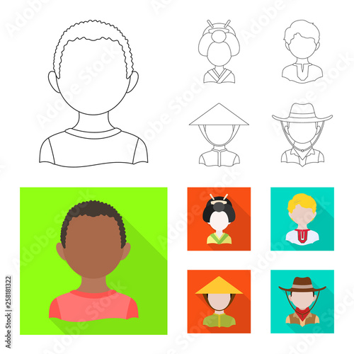 Vector design of imitator and resident icon. Collection of imitator and culture vector icon for stock.