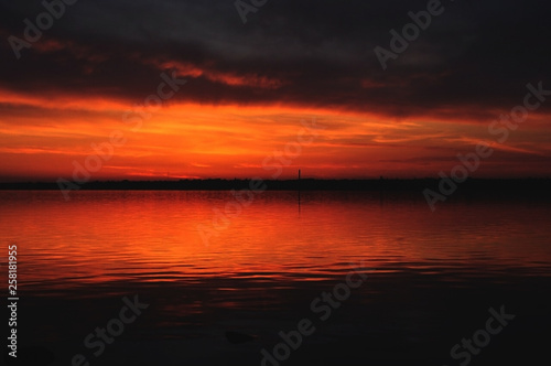 sunset over the sea