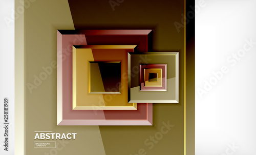 Geometric abstract background, modern square design