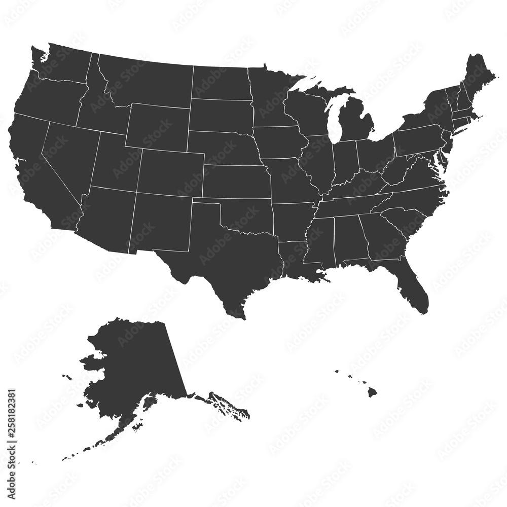 USA map back