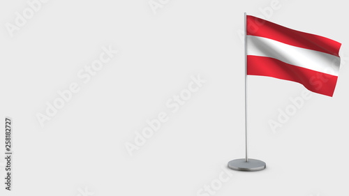 Austria 3D waving flag illustration.