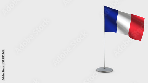 France 3D waving flag illustration.