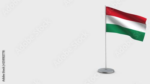 Hungary 3D waving flag illustration.