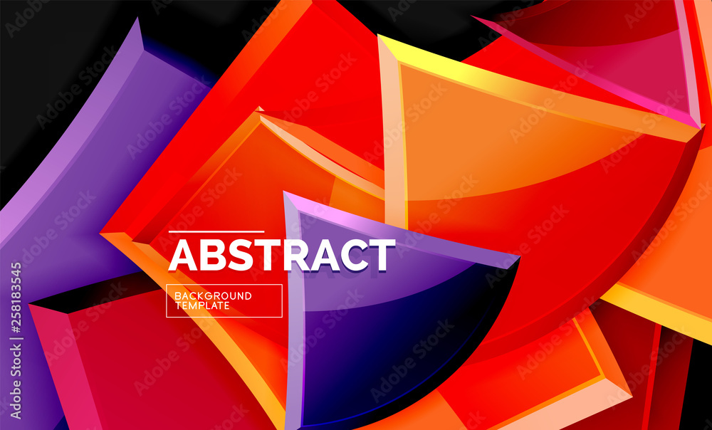 Glossy squares and triangles geometric backgrounds Glossy squares and triangles geometric backgrounds