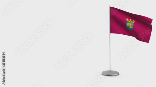 Alava 3D waving flag illustration.