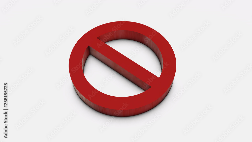 Forbidden sign isolated on white Forbidden sign isolated on white