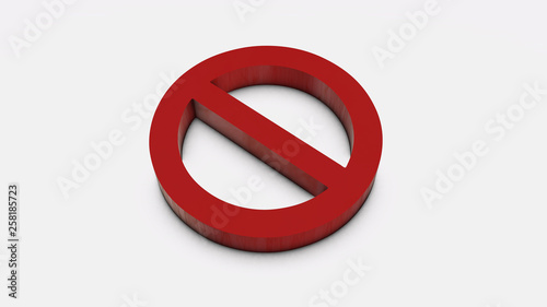 Forbidden sign isolated on white