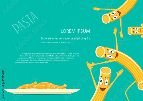 Italian pasta vector.