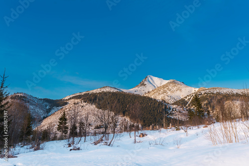 View of hill Krivan in High Tatras, Slovakia