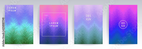 Abstract design, blue and purple cold halftone gradients, patterns,