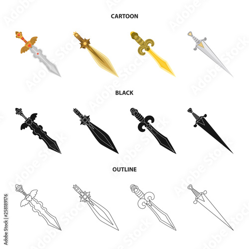 Isolated object of game  and armor  icon. Collection of game  and blade  vector icon for stock.