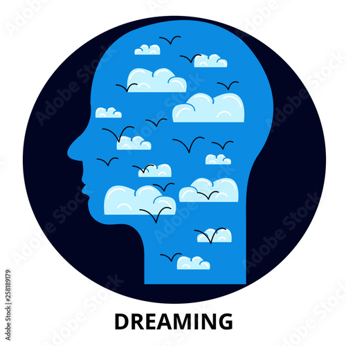 Dreaming Abstract Icon Surrealism Vector