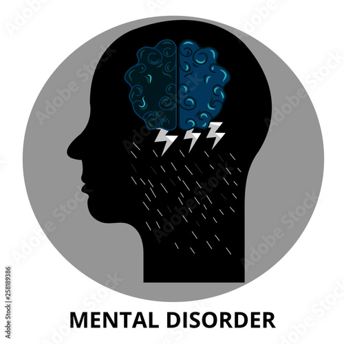 Mental Disorder Abstract Icon Surrealism Vector