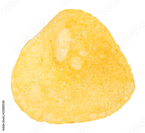 One potato chips isolated on a white background