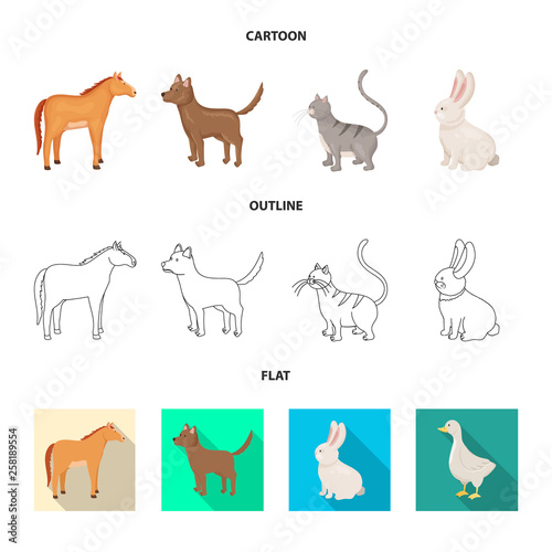 Vector design of breeding and kitchen  sign. Collection of breeding and organic  stock symbol for web.
