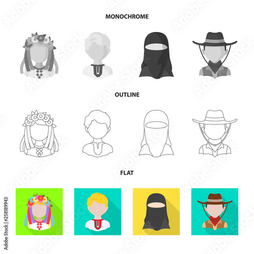 Vector illustration of imitator and resident symbol. Collection of imitator and culture vector icon for stock.