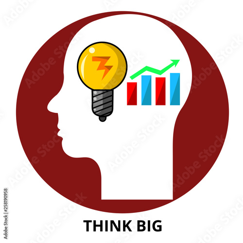 Think Big Abstract Icon Surrealism Vector
