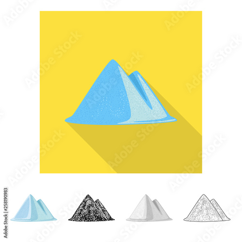 Isolated object of heap and salty  icon. Set of heap and seasoning  stock symbol for web.