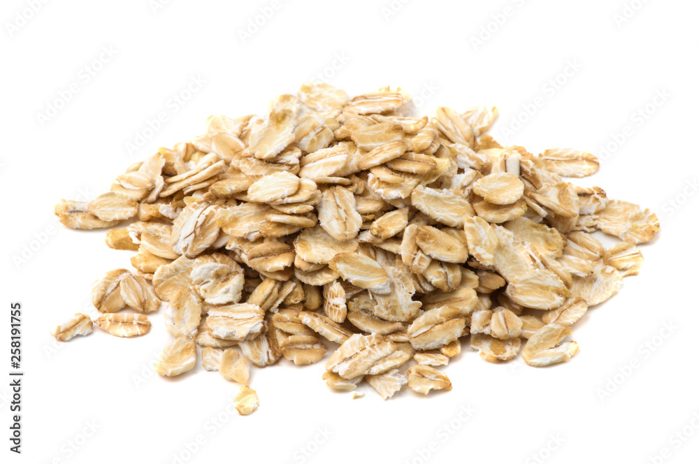 pile of oatmeal isolated on white background pile of oatmeal isolated on white background