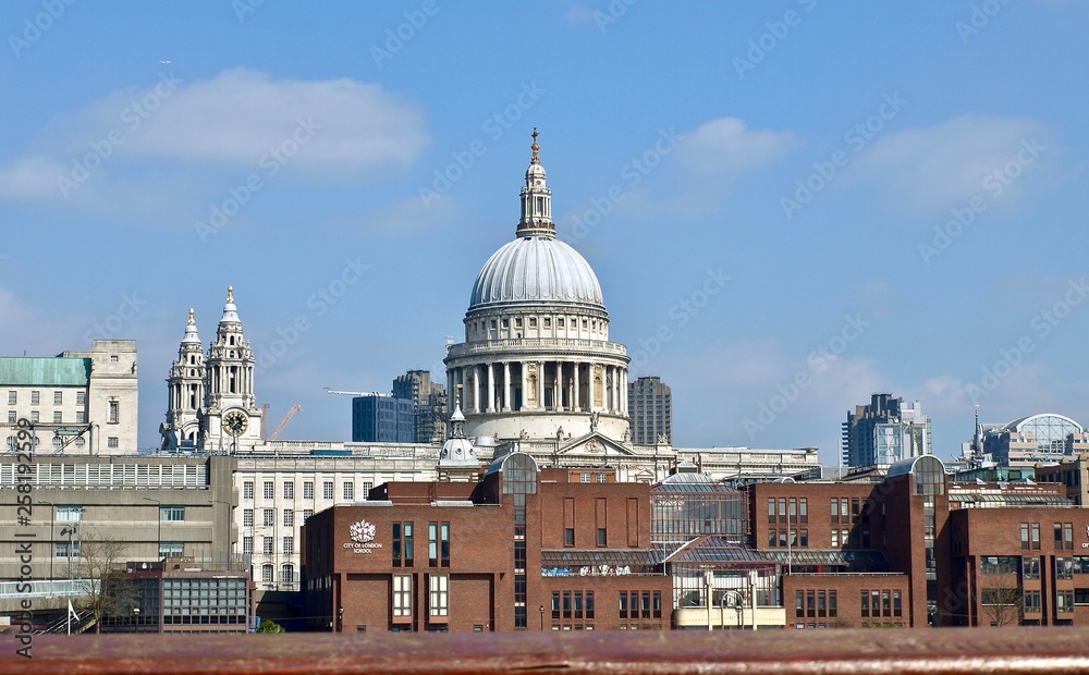 Beautiful London seen during a city tour along thames river and famous architecture