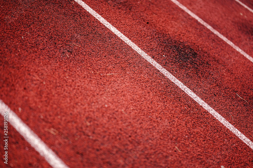 Details with the texture of a running track on a sunny day © MoiraM
