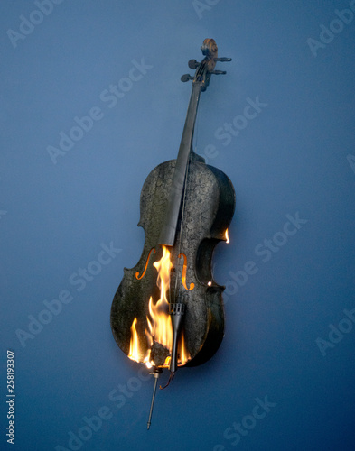 Burning cello