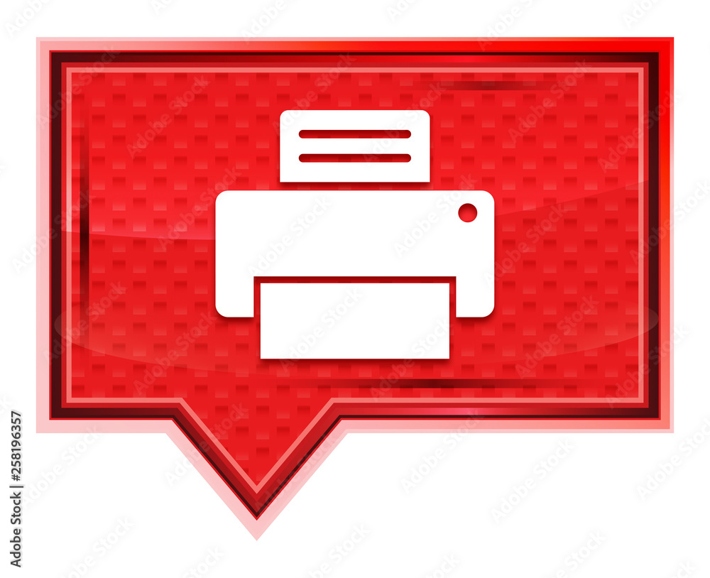 Printer icon misty rose pink banner button