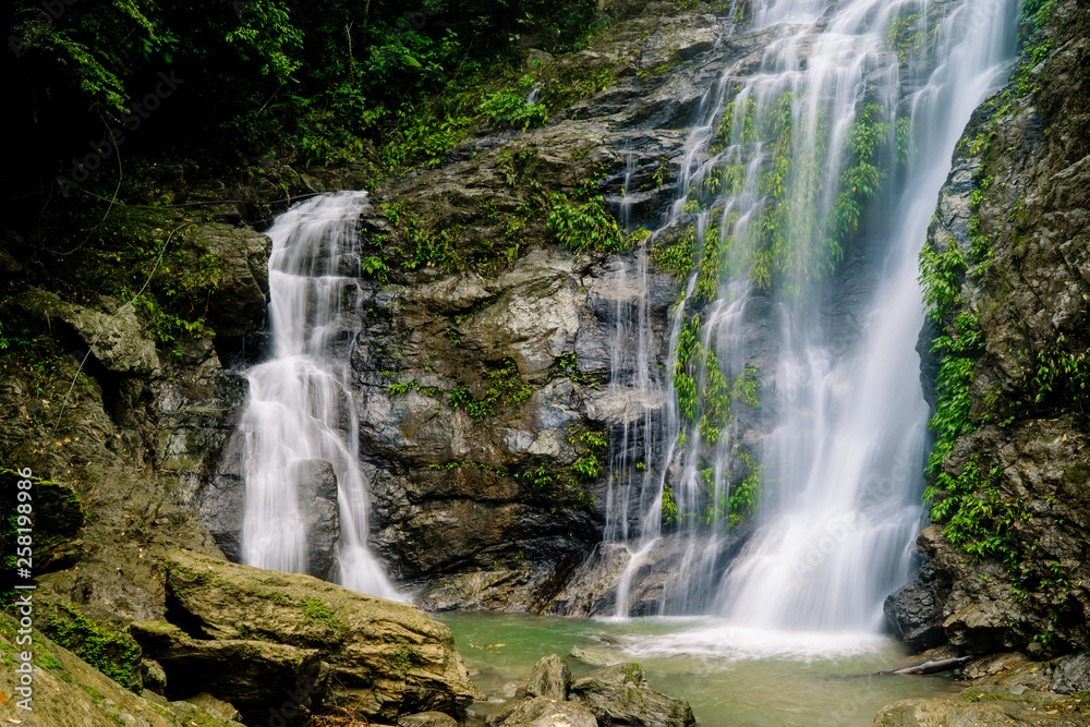 Obraz premium waterfall in the forest on the island of Mindoro, the Philippines