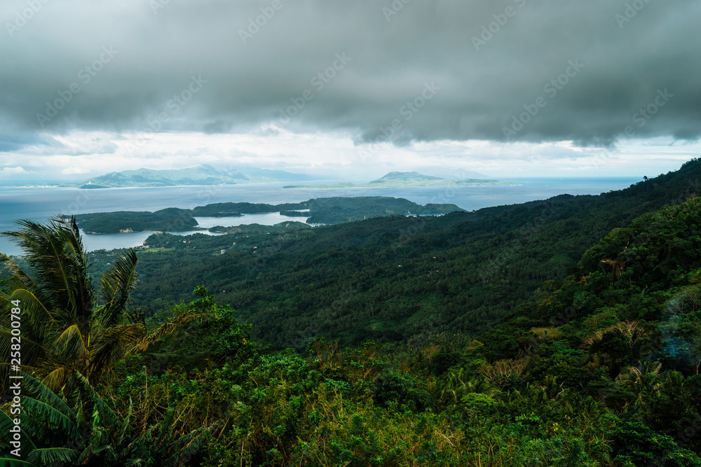 Beautiful mountains, clouds and fog. Mindoro Philippines