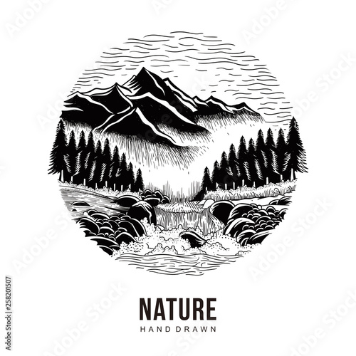 nature hand drawn