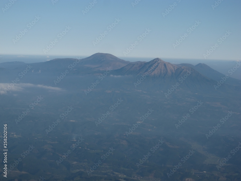 Kirishima mountain range in japan