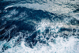 Beautiful blue sea wave photograph close up