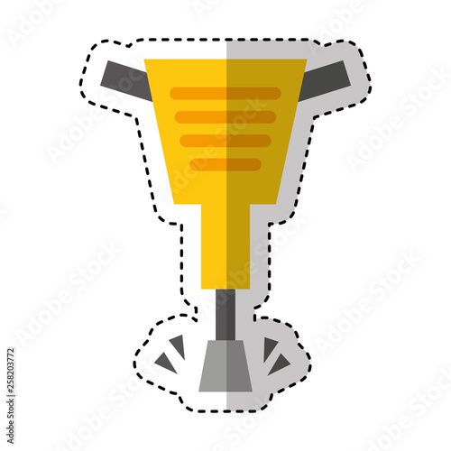 pneumatic hammer tool isolated icon