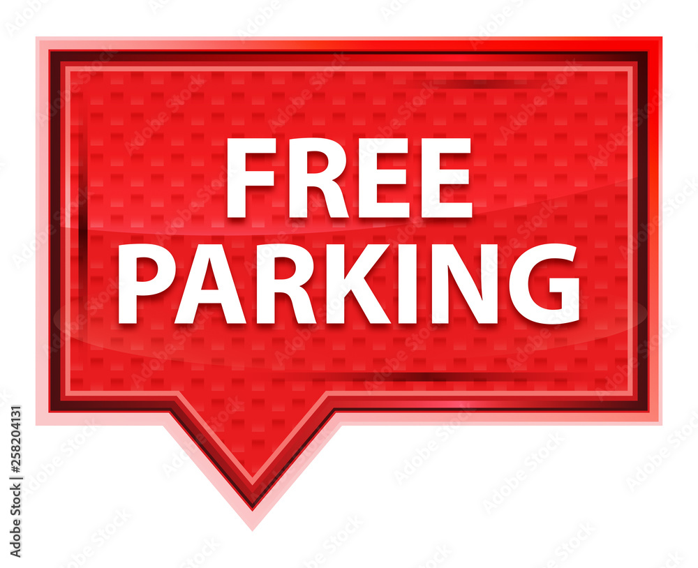 Free Parking misty rose pink banner button Free Parking misty rose pink banner button