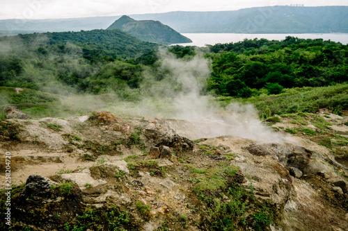 Scenic view of Taal Volcano, Philippines, the smallest volcano in the world