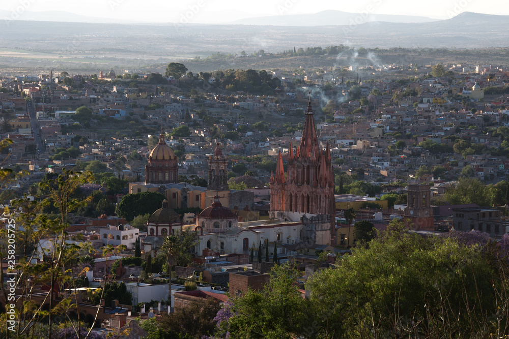 Panoramic view of San Miguel de Allende, Guanajuato, Mexico.