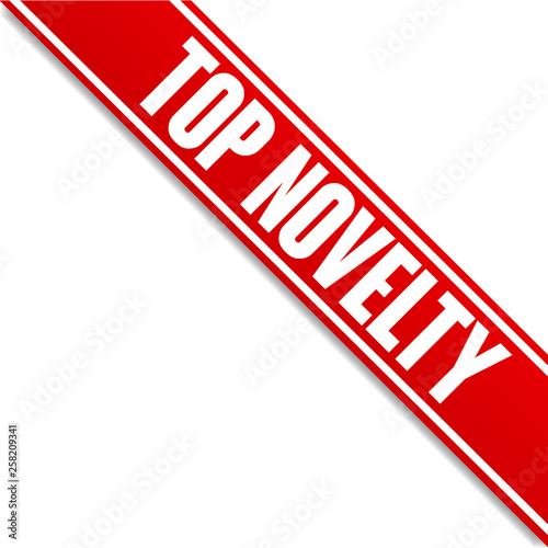 top novelty red banner corner