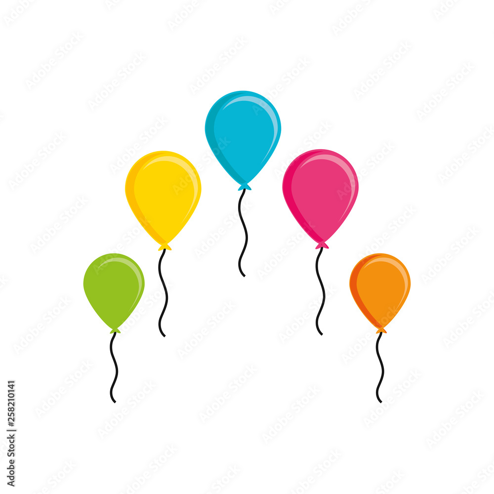 balloons helium isolated icon