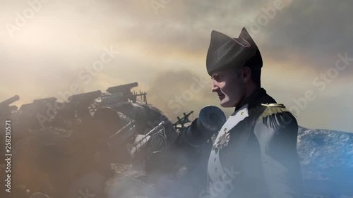 Napoleon Bonaparte, military leader and statesman of the 18th century   render 3d